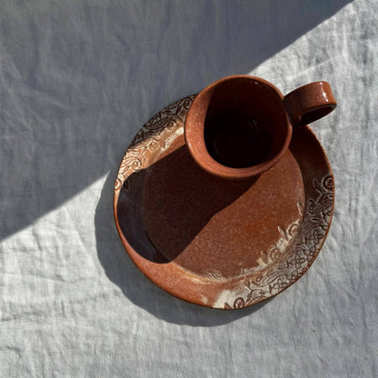 Whimsical Heirloom Plate and Cup of Earth Collection