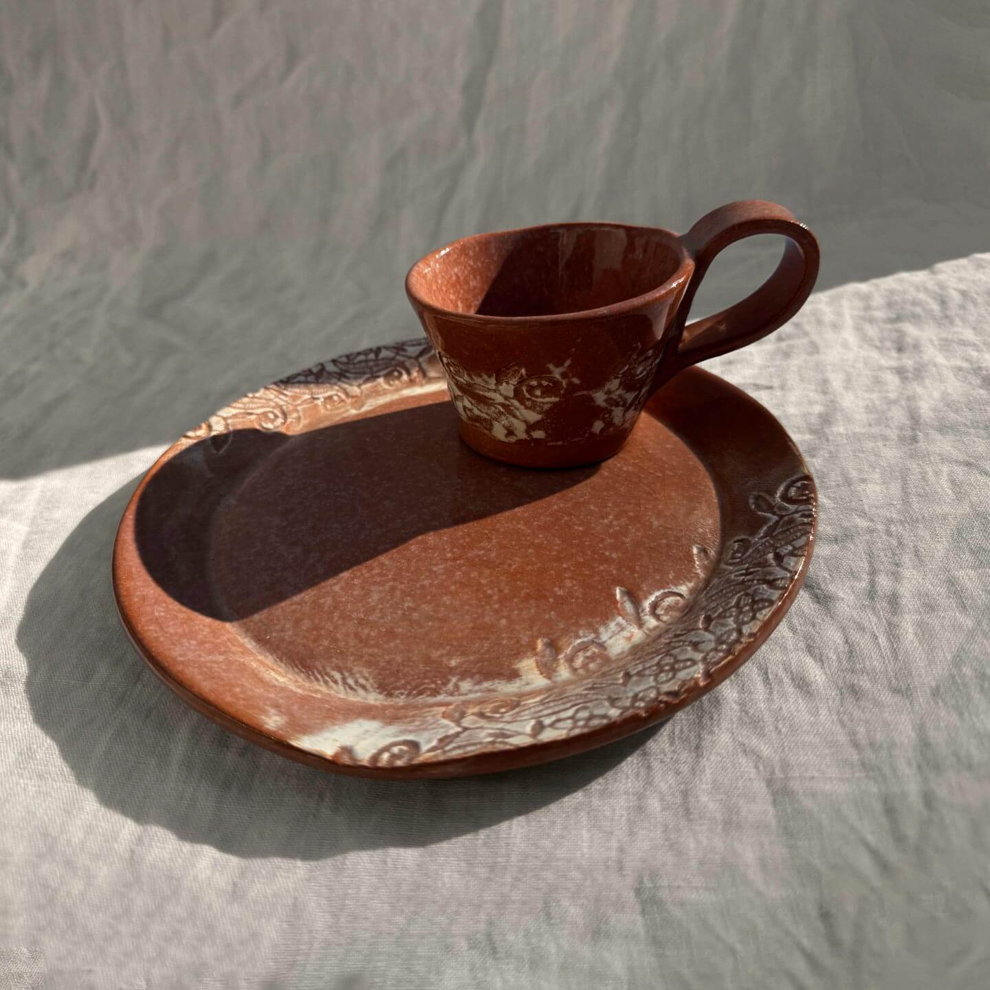 Whimsical Heirloom Plate and Cup of Earth Collection