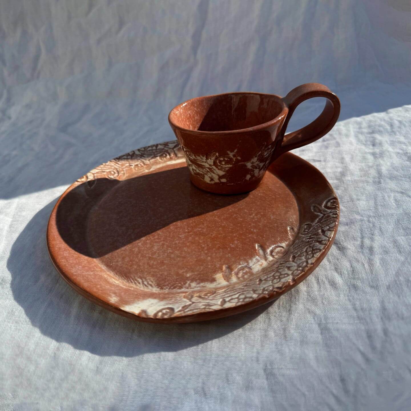 Whimsical Heirloom Plate and Cup of Earth Collection